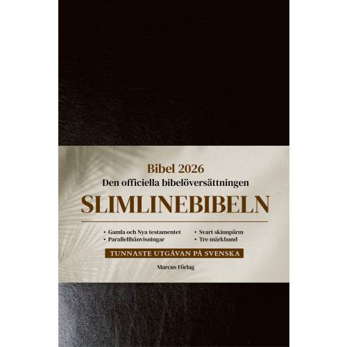 Slimlinebibeln: Bibel 2026 svart – med parallellhänvisningar (bok, flexband)