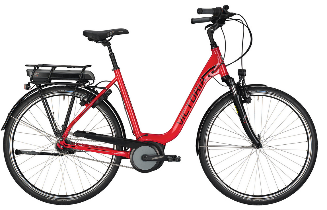 Victoria elcykel dame 5,6 rød 7 gear Bosch centermotor 53 Cm