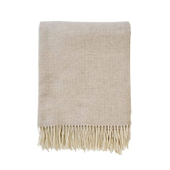 Uldplaid - 140x200 cm - Cashmere og merinould - Lucas Taupe