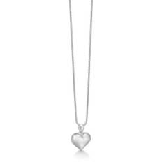 Silver necklace with small heart pendant. Handmade. Sterling silver. RS of Scandinavia