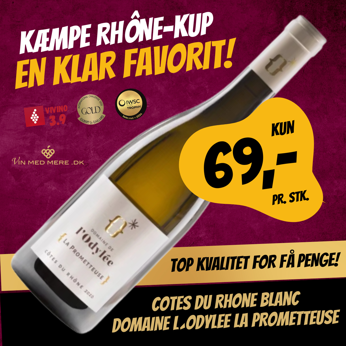 Domaine l´Odylee La Prometteuse Cotes du Rhone Blanc 2024 12,5% | 75 CL..