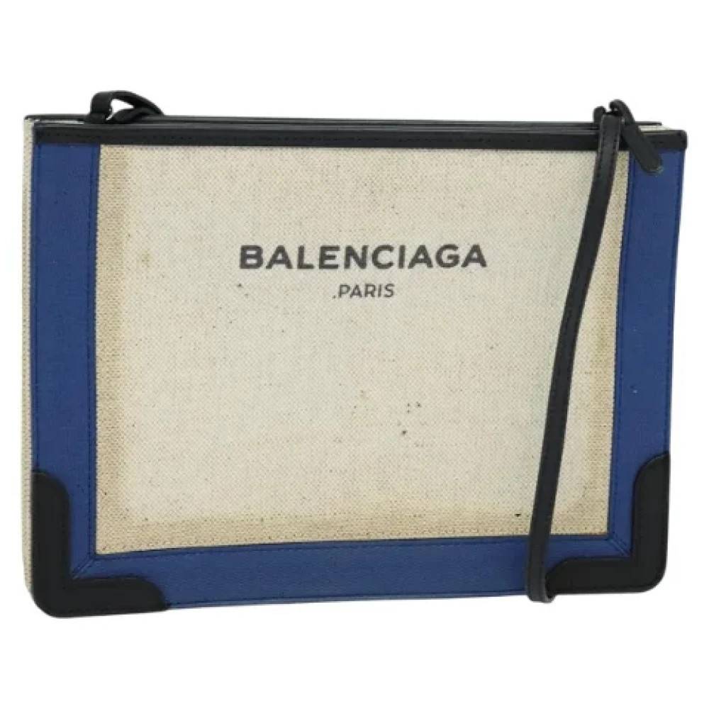 Balenciaga Vintage Pre-owned Canvas balenciaga-tasker - Vintage - Dame - Beige - ONE SIZE - Uld