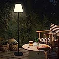 Licmic Solcell, utomhus, golvlampa med ljussensor, dimbar varm vit och RGB-batteri golvlampa trådlös, USB-uppladdningsbara LED-solcellslampor för inomhus, vattentät golvlampa utomhus för