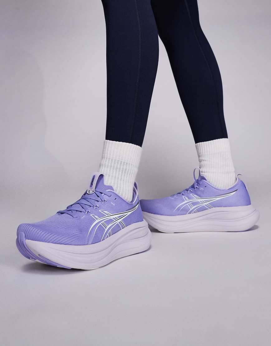 Asics - Gel-Nimbus 28 - Lilla løbesneakers-Blå - 42