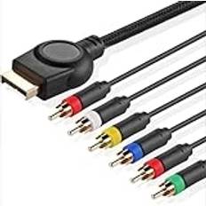 H.May 1.8M(6FT) Komponent AV-kabel, Premium Resolution Komponent RCA Audio Video Kabel Kompatibel med PS1/PS2/PS3/Sony Spelkonsol RGB+Sync