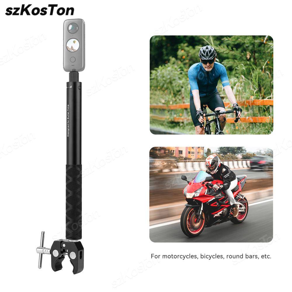 For Insta360 X5 X4 X6 Bicycle Motorcycle Mount Invisible Selfie Stick for GoPro 13 12 11 10 9 8 Camera Holder Handlebar Bracket