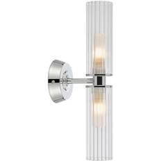 Rimini Vägglampa Klar/Krom IP44