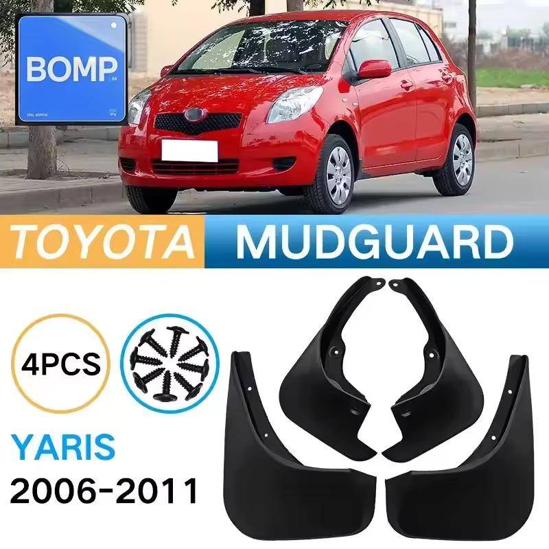 För Toyota Yaris Hatchback 2006-2011 2007 2008 2009 2010 Bil Stänkskydd Stänkskydd Fram Bak Skärm red