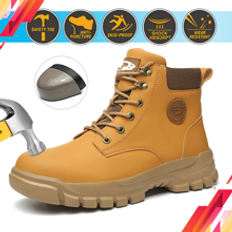 New Steel Toe Shoes Kevlar Fiber Safety Shoes Men's And Women's Breathable And Durable Steel Toe Work Shoes Fashion