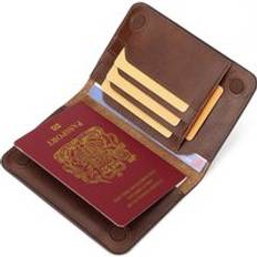HUMERPAUL Genuine Leather Passport Holder Cover Wallet Travel Essential RFID Credit Card Holder International Travel Accessories