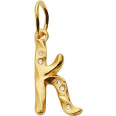 Maanesten K Alphabet Pendant Dam Hängsmycken Stl. - Från Magasin - Gold (K)