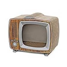 Cat Scratching Cat Scratcher Lounge Creative Retro TV Scratch Pa kartong (brun 43,2 * 23 * 35,4cm)