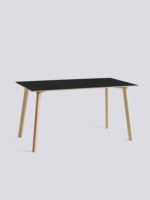 CPH Deux 210 Bord fra Hay L140 x B75 x H73 cm / Ink black laminat / Ubehandlet bøg - Jacobsen Plus