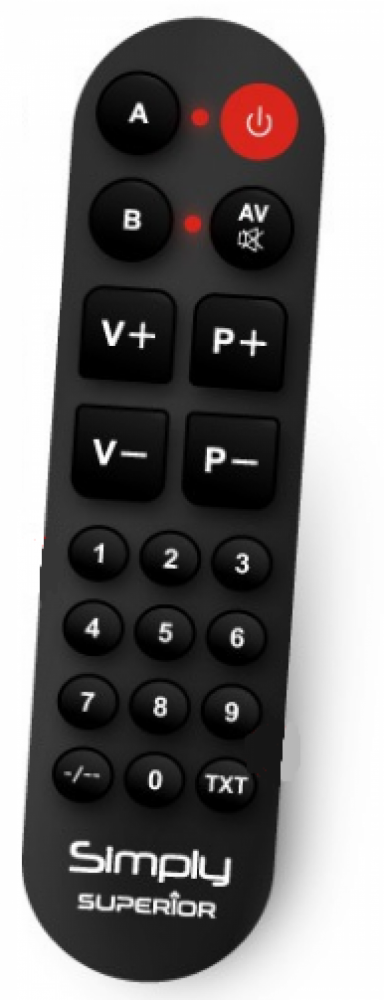 Superior Electronics Simply 1 - Enkel Tv Fjärrkontroll