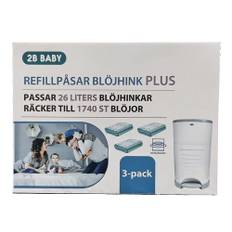 2B Baby Refillpåsar plus 26 liters blöjhinkar 3-pack (1740 st blöjor) Refillpåsar till blöjhink 1 st