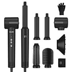 Sollero Airstyler 7 i 1 hårstyler, hårstyler, multistyler varmluftsborste, hårstyler-set, stylingmaskin för volym, lockar, utjämning och torkning. Perfekt för alla hårtyper