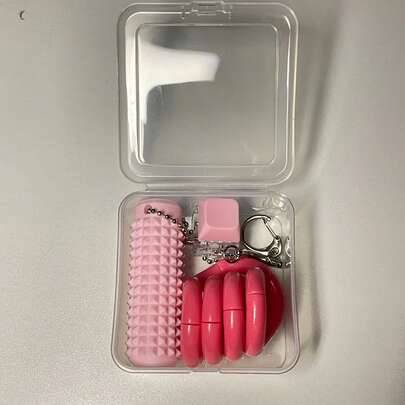 1 set stressavlastande leksaker, inklusive twist fidget toy, finger slider och sensorisk massager, ABS-material, lämplig för kontor, resor, påsk, påsk - Multifärgad (Multi-size)