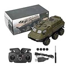 RC Armored Truck, 2.4GHz 1/16 RC Military Truck 6WD Armored Vehicle RC Car For 14+ Age