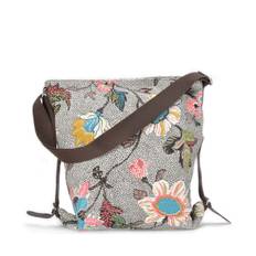 Ceannis Shoulder Bag Grey Flower Linen Väskor & plånböcker Dam Grå