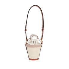 Maison Margiela - Fire vävd bucketbag - herr - bast/bomull/kalvskinn/polyester - one size - Neutral
