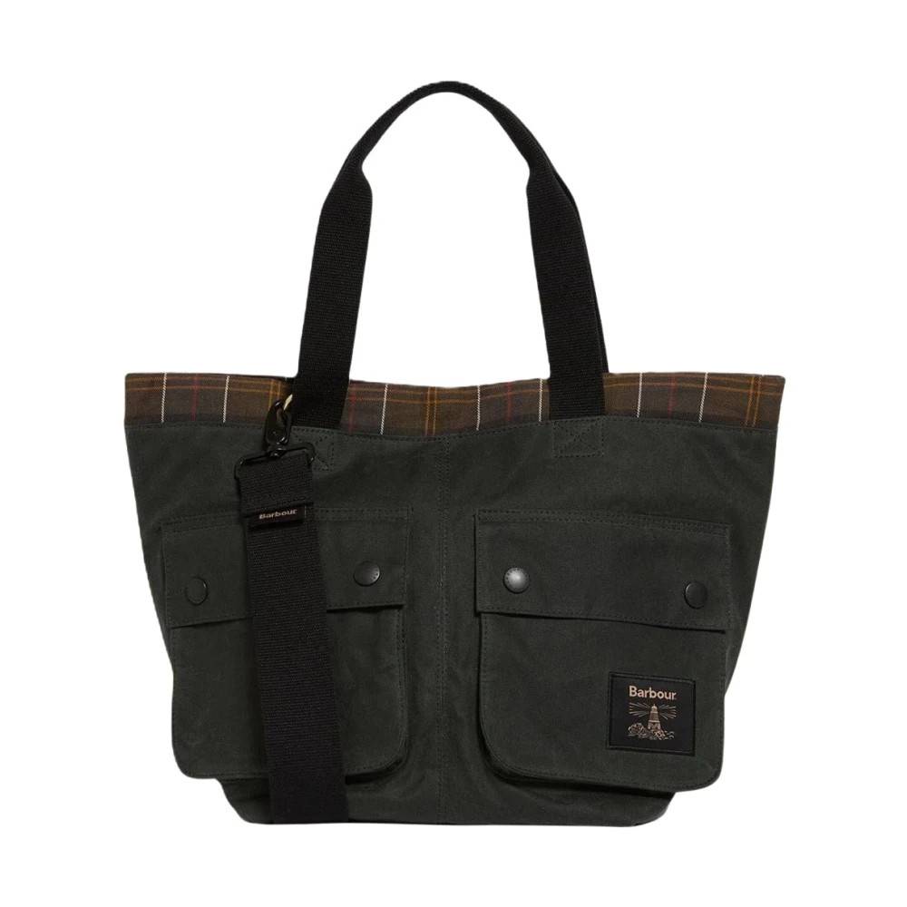 Barbour Field Wax Carry All Tote Bag - Tasker - unisex - Grøn - ONE SIZE - Bomuld