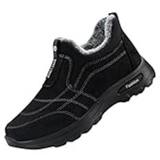 TDEOK Herr vinter plysch och tjock sport casual bomull stövlar dubbar skor män, BK1, 39 EU
