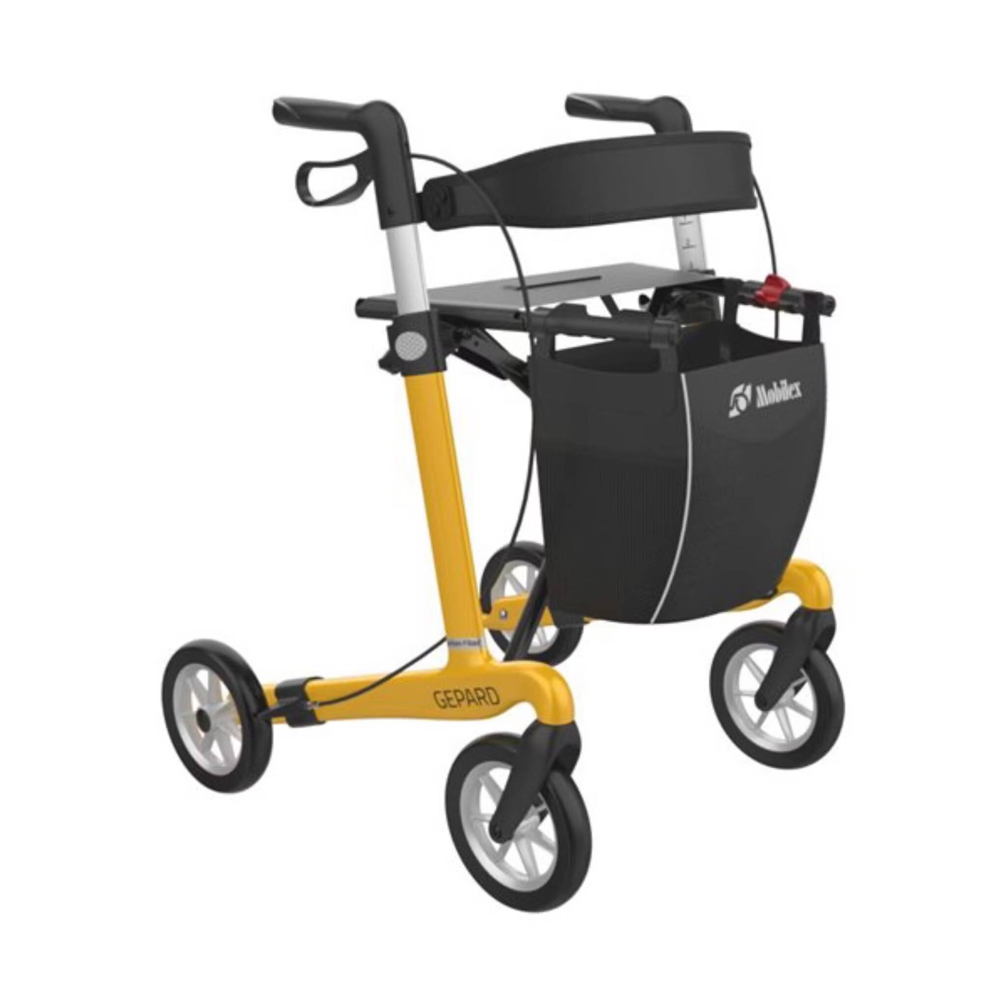 Gepard Lättviktsrollator: Gul / Mjuka Hjul