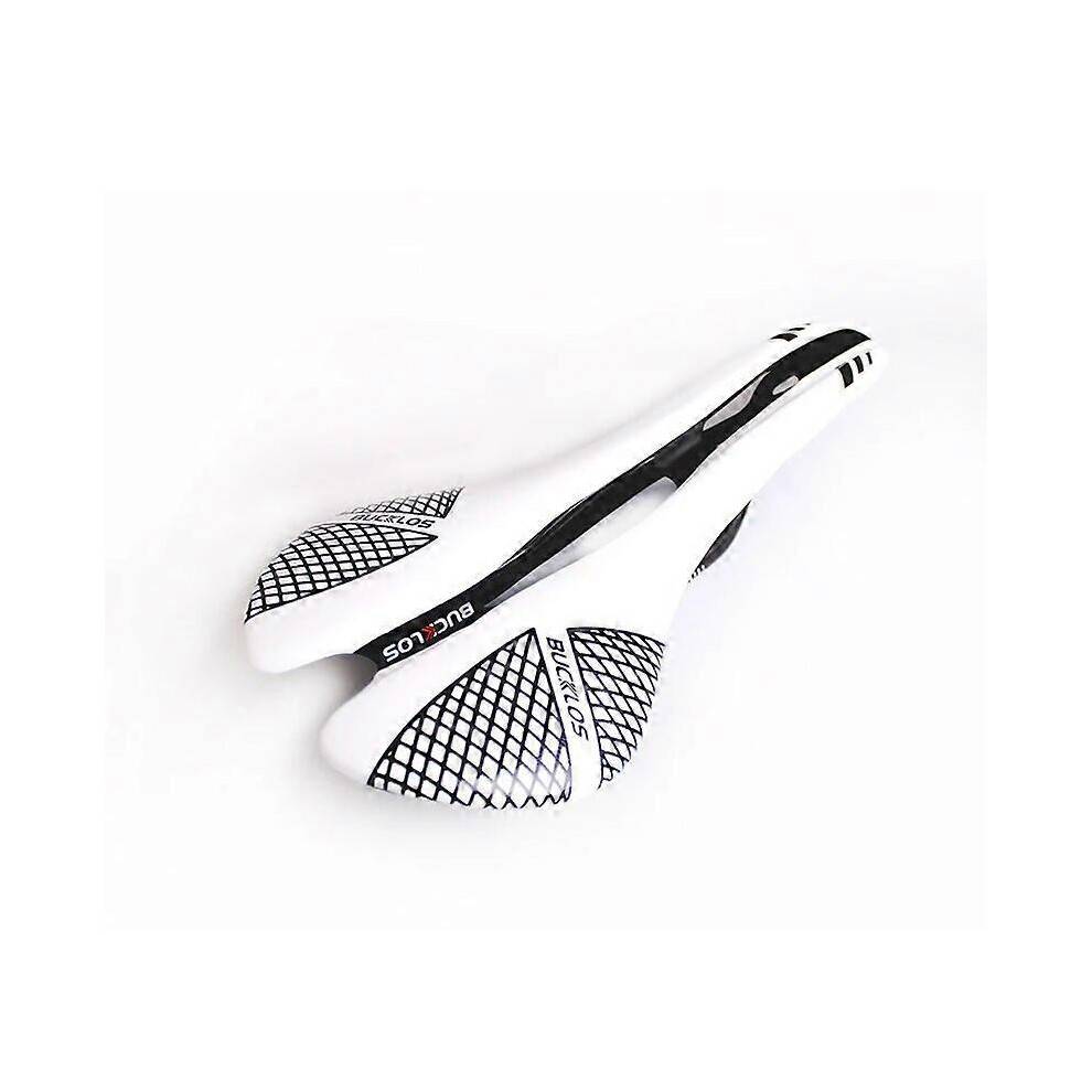 (White) BUCKLOS 280*130mm Bicycle Saddle Lightweight Carbon Bike Seat Cushion 117g Ultralight Mtb Seat Hollow Road Bike Saddle