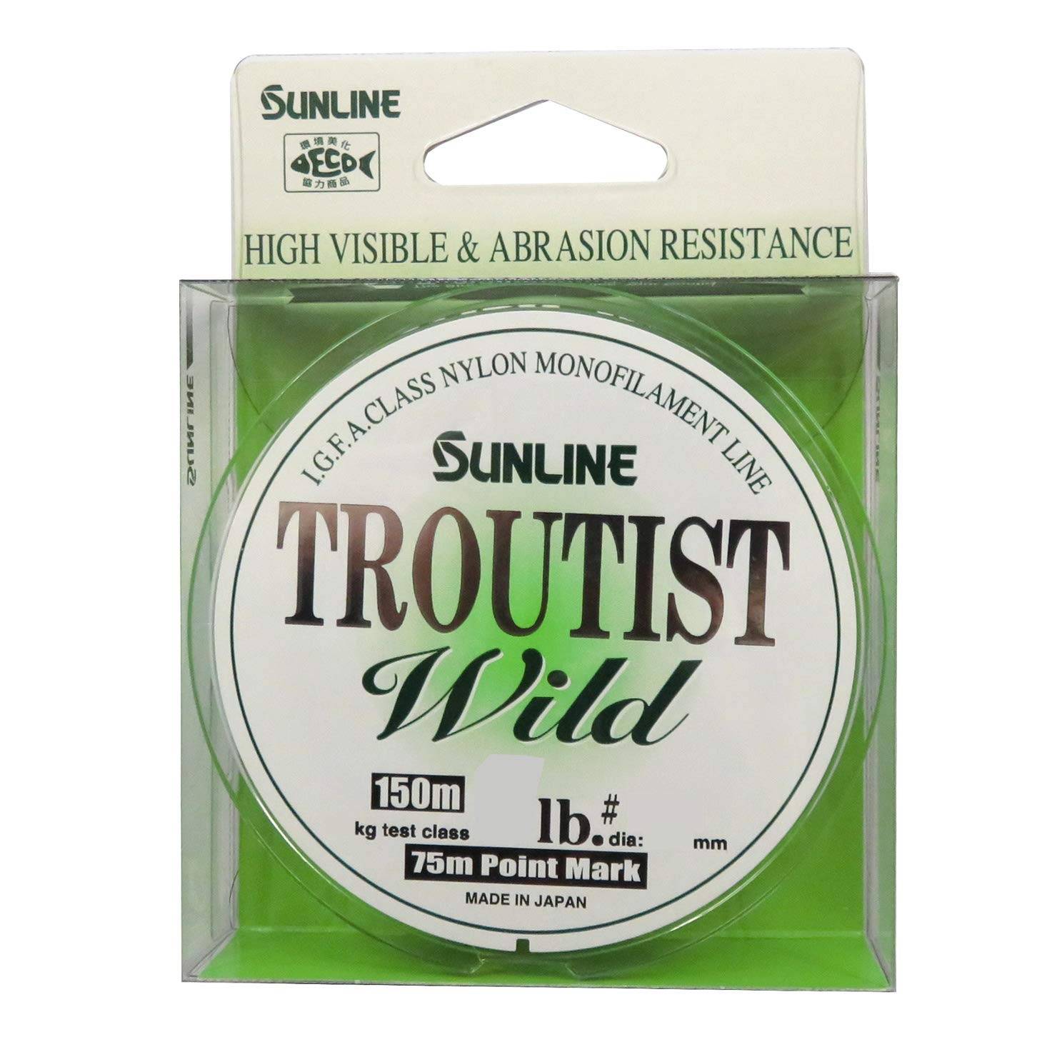 SUNLINE Troutist Wild Nylon Super Matte Green Line, 150m, #3, 12lb,