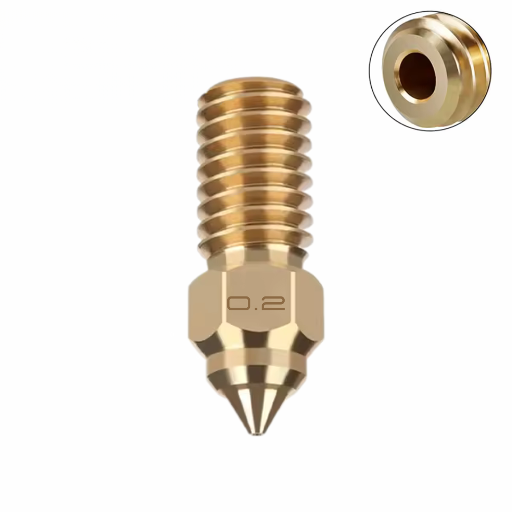 High Speed Nozzle til ENDER 7 Spider, Ender 3 V3 SE, Ender 5 S1 - Messing / 0.2mm