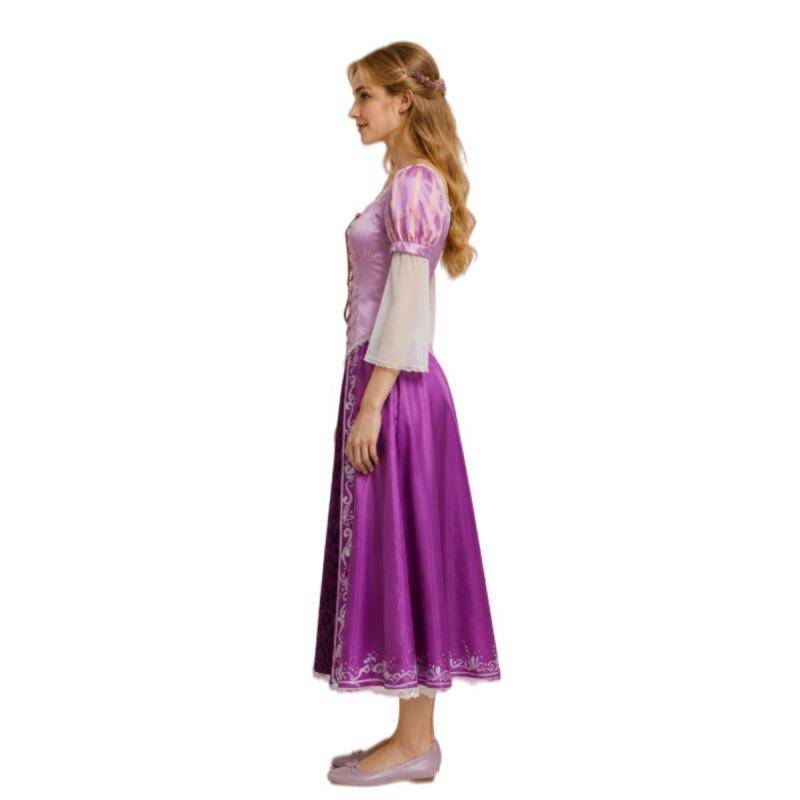 Moonie Rapunzel cos-dräkt Halloween cosplay-dräkt Rapunzel prinsessklänning cosplay-dräkt cm purple