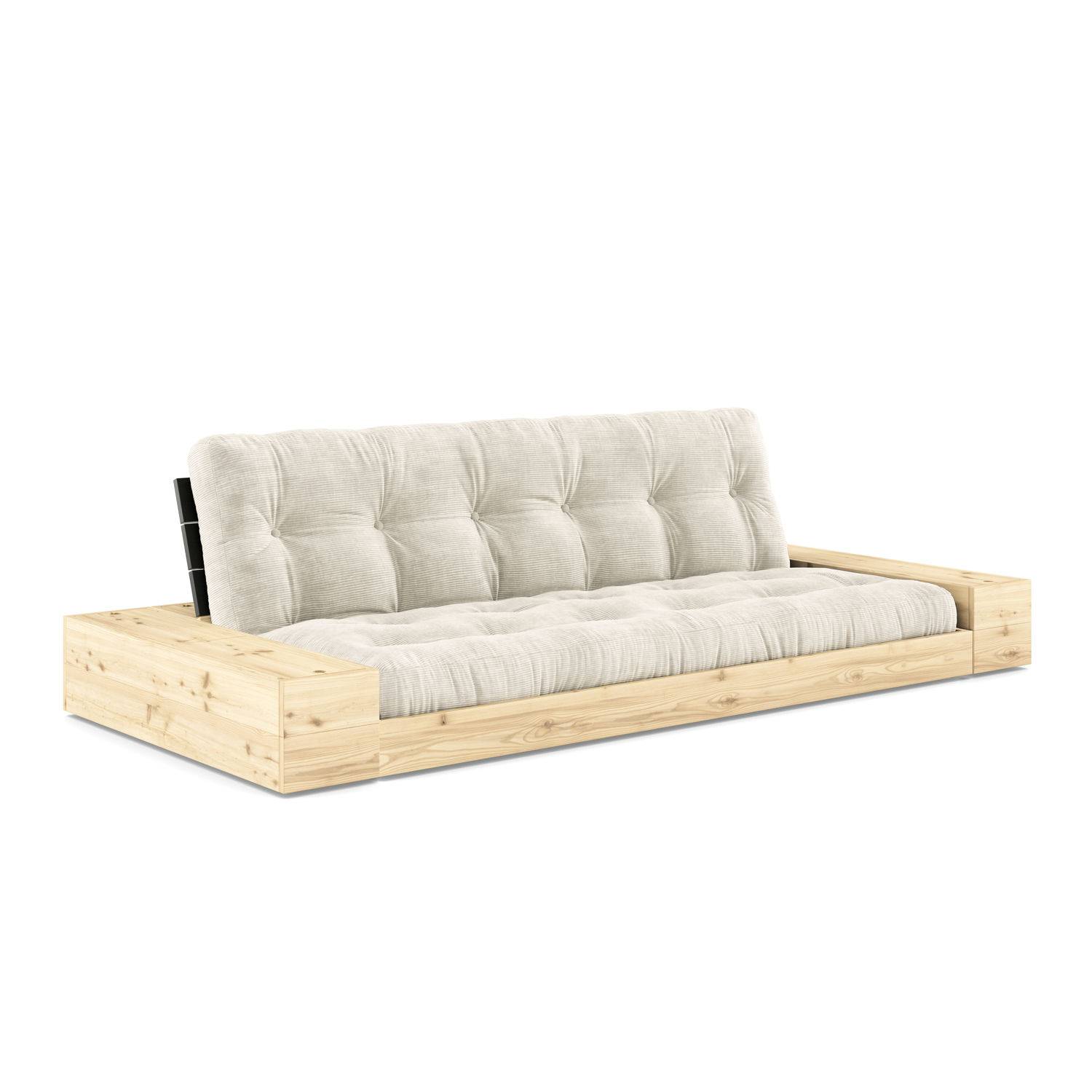 Karup Design Base Sovesofa (inkl. 2 skuffer) Ivory 510 Black Lacquered 402