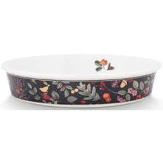 Pip Studio Baking Dish Round Winter Wonderland Dark Blue 25.5 x 5 cm