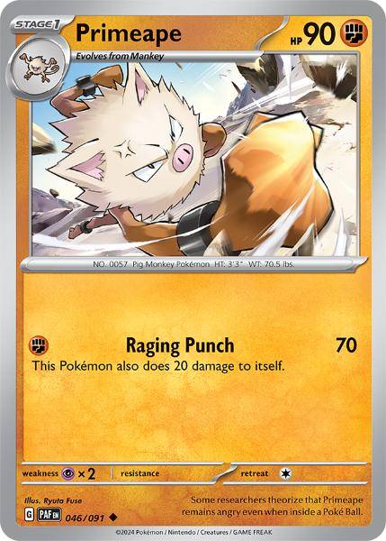 SV4.5 - Paldean Fates - 046/091 - Primeape - Uncommon