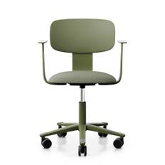 Kontorsstol Tion 2140 - Klädd sits, Färg Grön - (Moss / Moss Grey - Cura 68261), Armstöd Ja