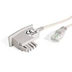 COXBOX 10 m VDSL ADSL-kabel för IP-baserad telekom DSL-anslutning med galvanisk signatur tvinnat par för effektivt skydd mot stötvätskor TAE RJ45 VoiP fritzbox speedport, ip-rj45