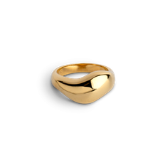 Enamel - Agnete ring, bred i guld - str 61