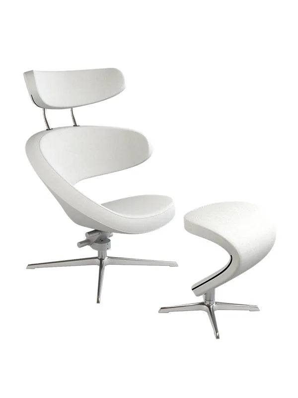 Peel™ lænestol, højre fra Variér Light beige HAL103 / Inklusiv skammel - Jacobsen Plus