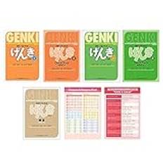 Genki Text and Workbook 1 , 2 , Answer Key ( Third Edition) , Hiragana and Sentences Chart