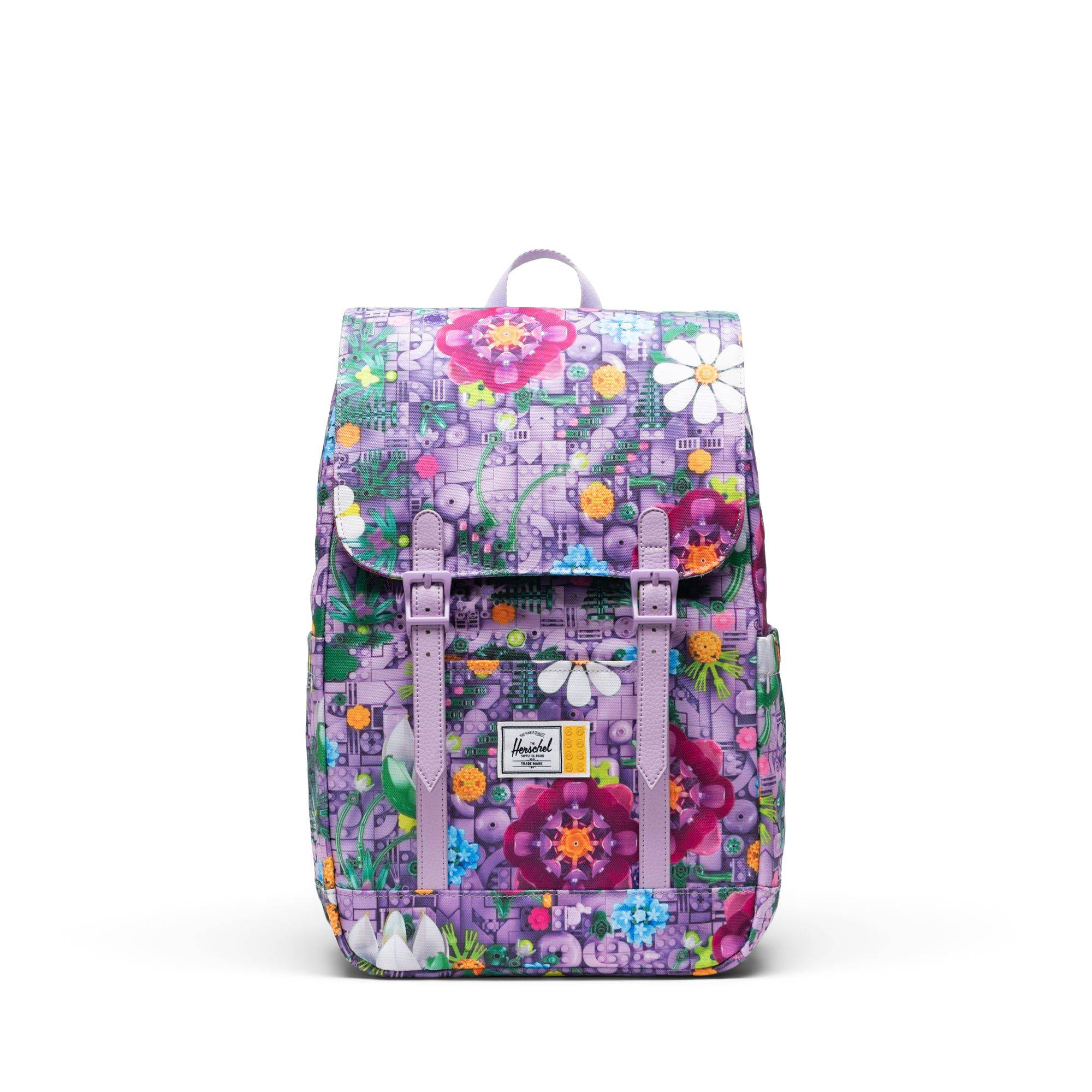 Herschel Retreat liten ryggsäck - Botanical lavendel med blommor
