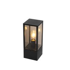 Stående utomhuslampa svart med rök 40 cm IP44 - Charlois