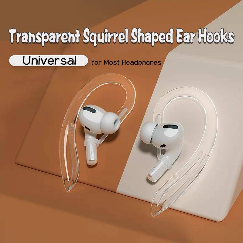 Universal hörlurar Öronkrokar för Apple Airpods 3 Pro 2 1 Earpods Transparenta öronkrokar Sportgrepp Loop Clip Hörlurstillbehör