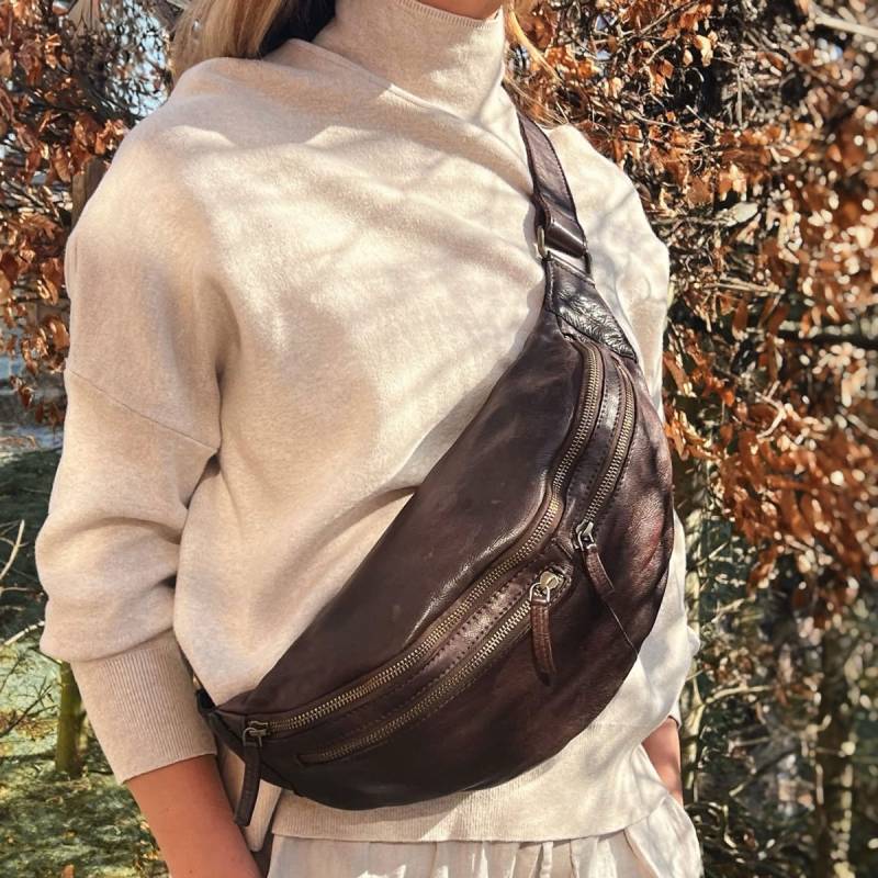 Albany bumbag - Stor og lækker bumbag - Brun bøffel - Montana