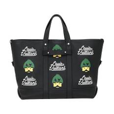 Louis Vuitton, Taske, Dame, Sort, ONE SIZE, Læder, Sort Duck Print Tote Taske
