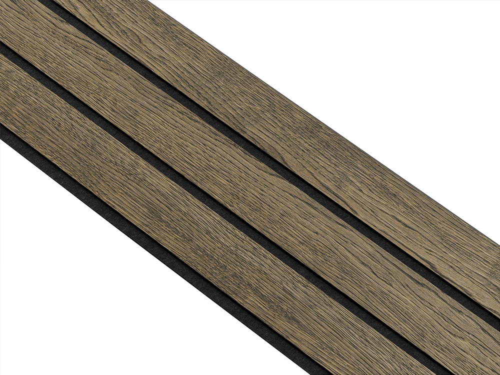 I-Wood Basic 3-lamel paneler med sort kerne i sort oliering - mål 17 x 300 x 2400 mm.