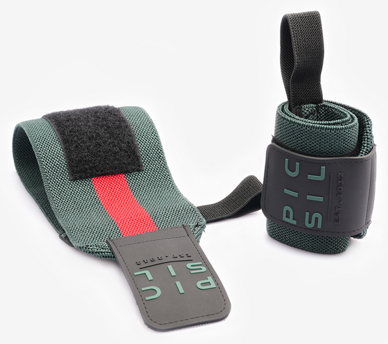 Picsil Sport Weightlifting Wristband Picsil Elastic Träningstillbehör Dark Green - classic/straight
