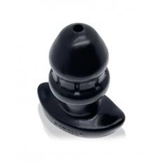 Oxballs Drain-O Flow-Thru Plug Large, black silicone anal plug 13 x 6.5 cm