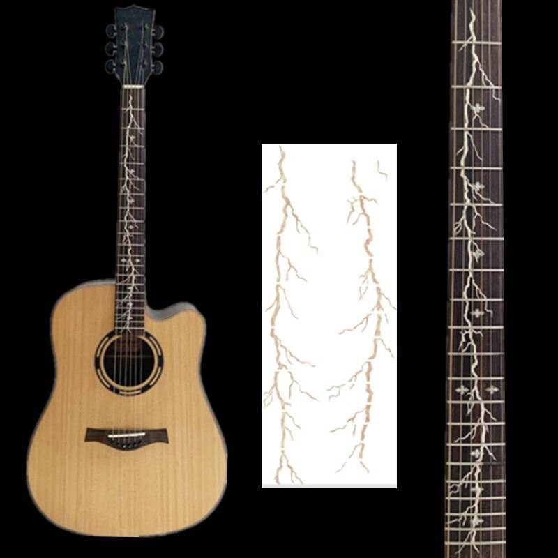 Gitarr greppbräda dekaler inlägg klistermärke gitarr hals headstock guitarra bas ukulele tunn klistermärke guitarra tillbehör - 9