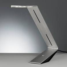 TECNOLUMEN Flad - LED-bordlampe, sølvgrå