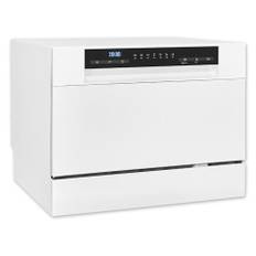Exquisit Mini-Geschirrspüler, Tischspülmaschine, 55 cm breit, spülmaschine klein, Auto Türöffner, ECO-Modus, GSP5206-030D weiss